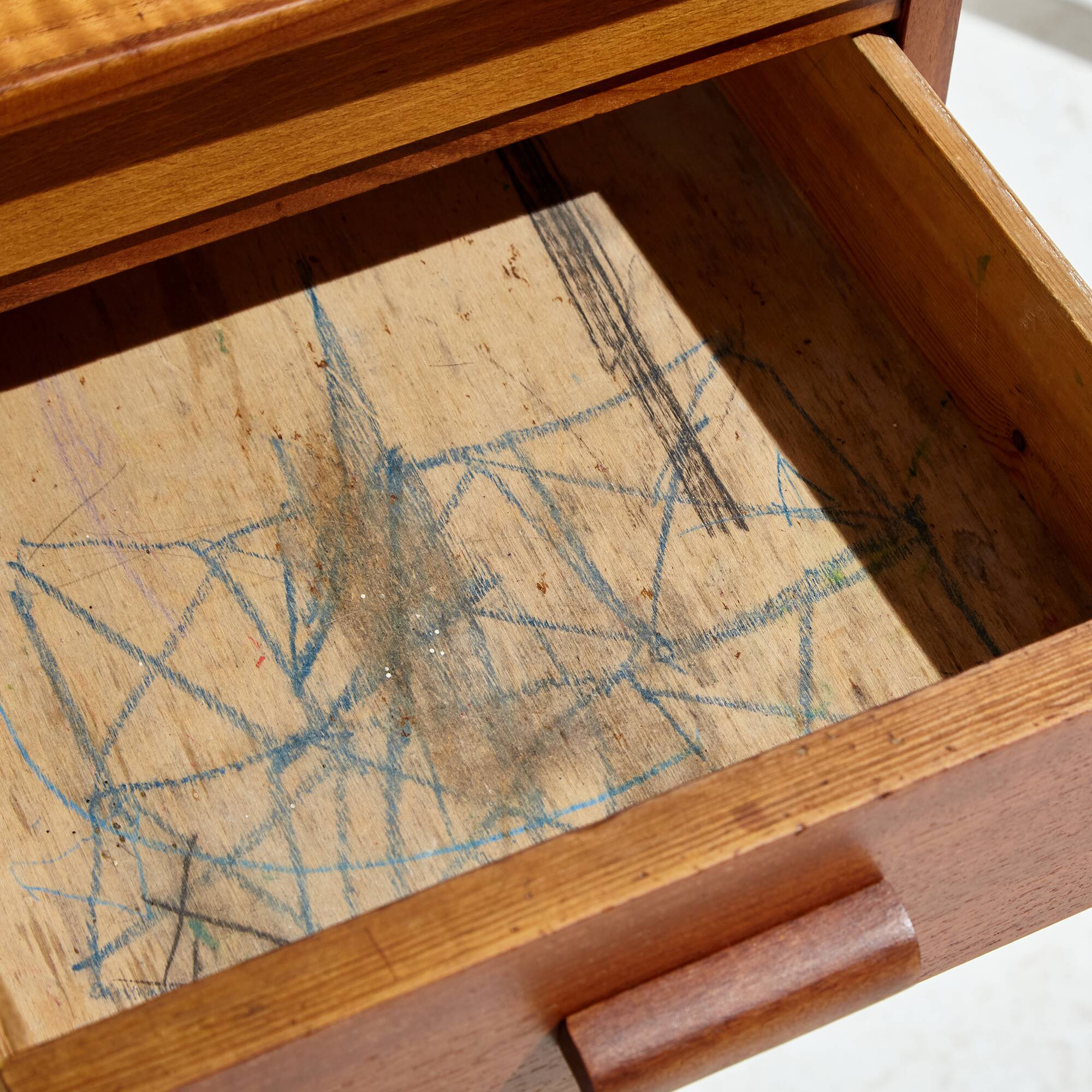 Restored teak and beech desk