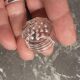 Cut crystal pepper salt shaker - vintage
