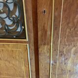 Meuble dressoir ou bar Art Déco, divers placages, bronze et ferronneries, c
