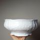 Vintage large salad bowl attributed to Bernardaud, Louvre model, Limoges porcelain.