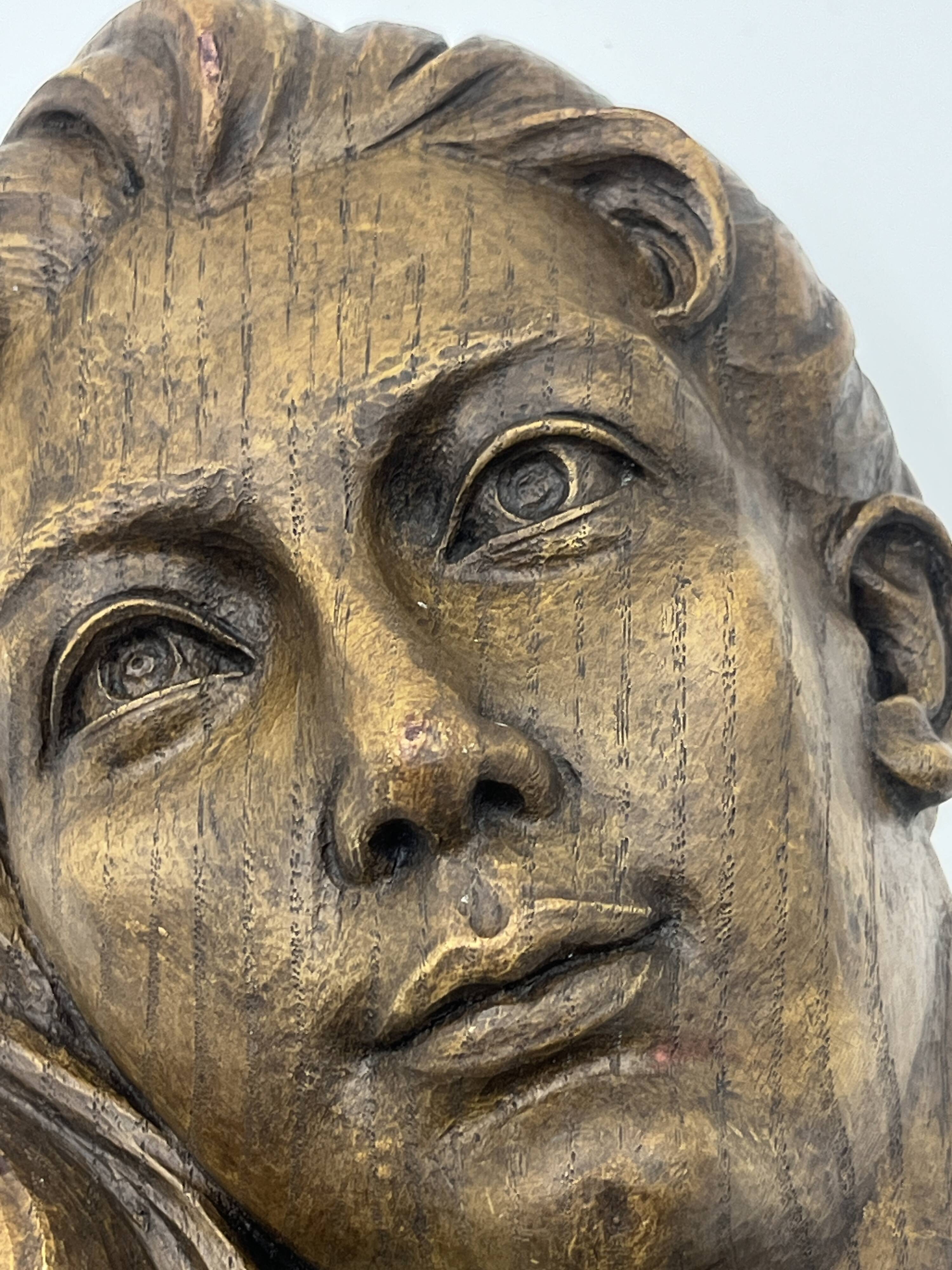 High-Relief Gilded Plaster The Inspired – After Raoul Larche