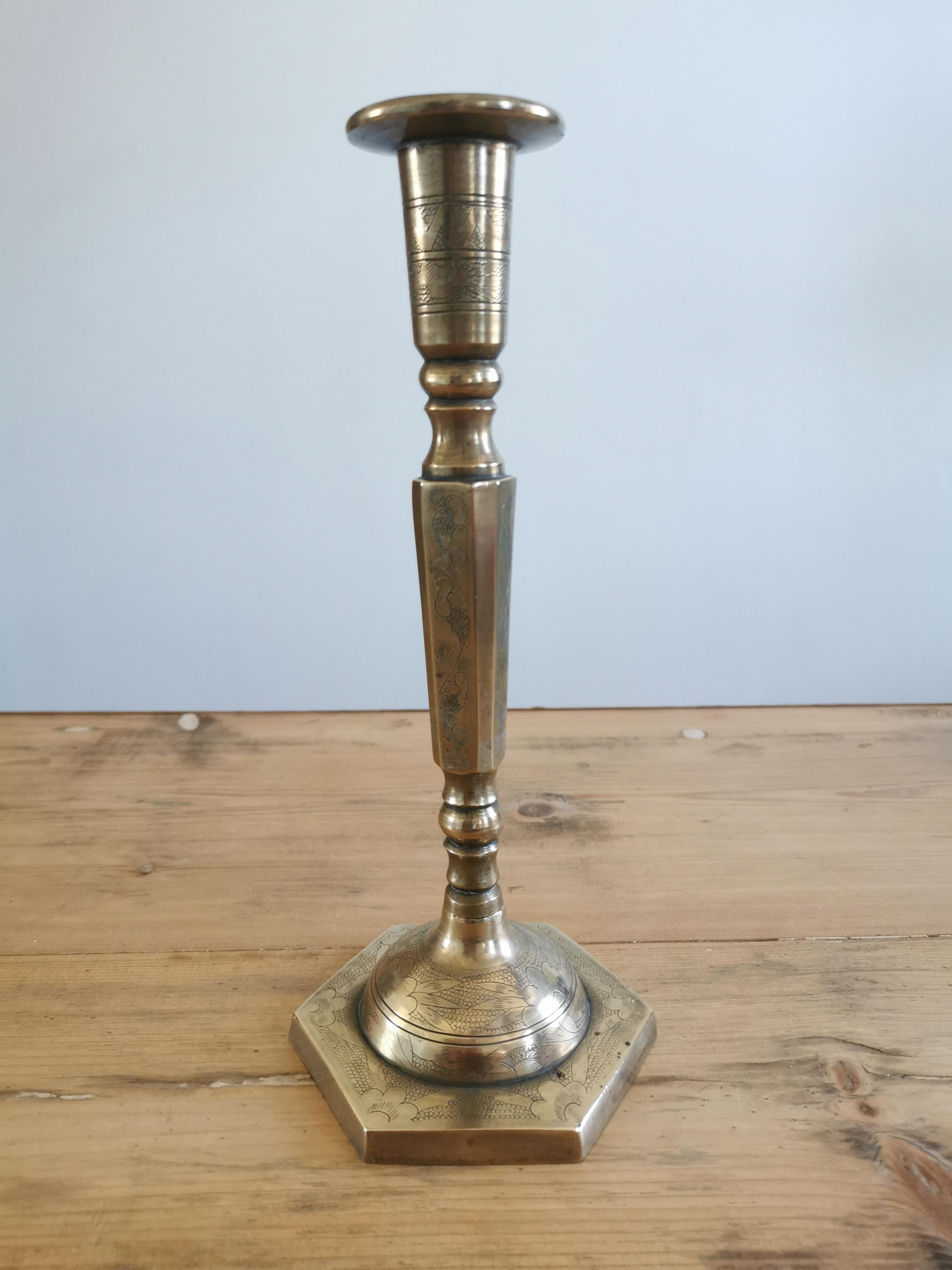 Bronze brass candle holder