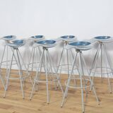 Model Jamaica Bar Stools by Pepe Cortés for Amat, 1990s, Set of 8