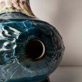 70's beige blue floor lamp