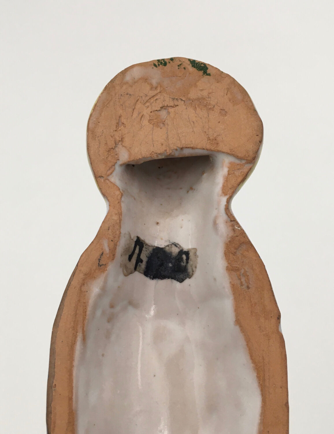 Virgin in polychrome enameled earthenware, 20th century