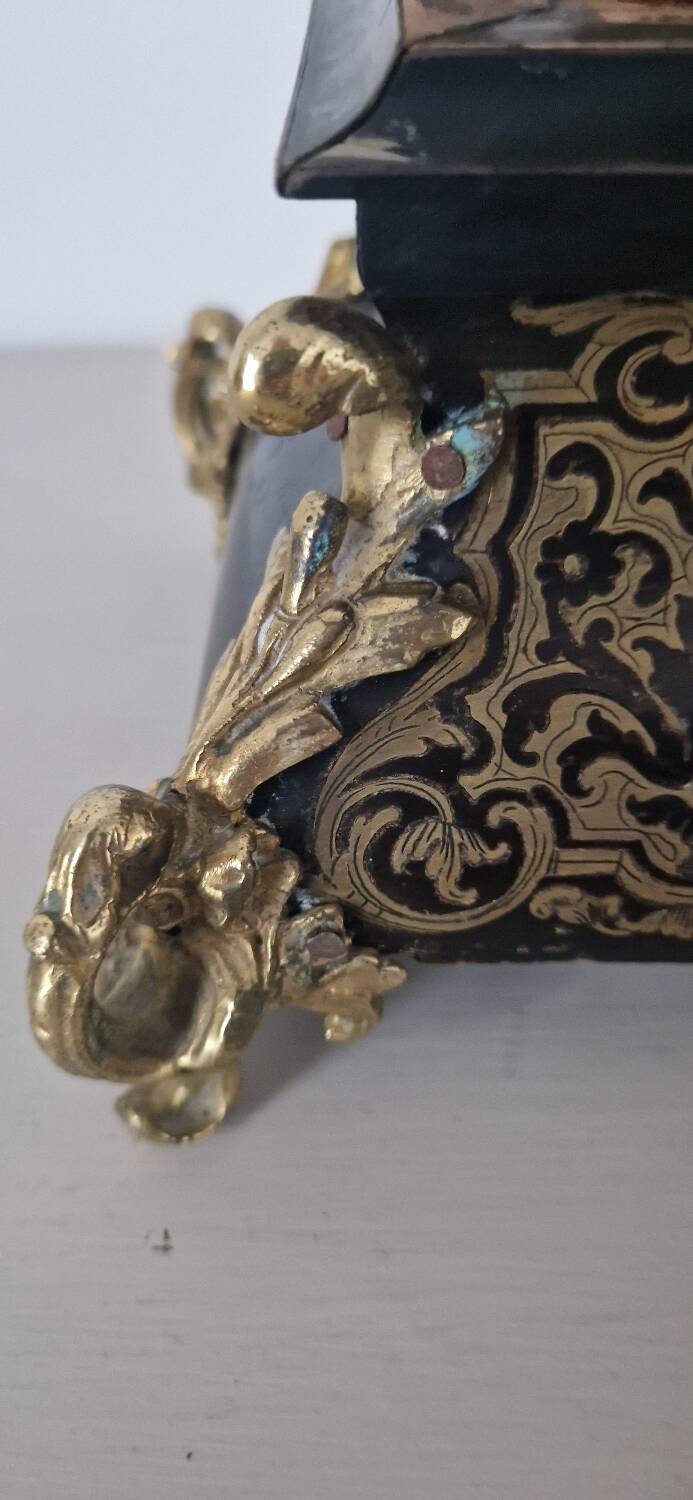 Chandelier laiton et bois style Napoléon III