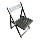 Black wooden folding chair