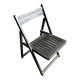 Black wooden folding chair