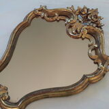 Louis XV-style gilded wood mirror - 55x42cm