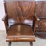 Vintage two-seat cinema bench from ton, 1960s