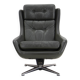 Midcentury Swivel Rocking Armchair, Peem, Finland, 1970s