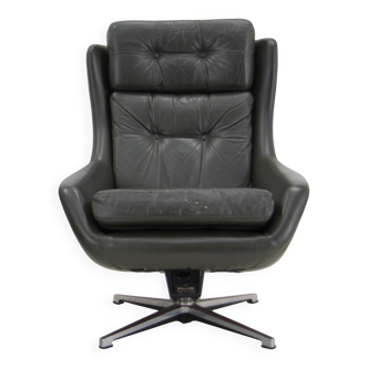 Midcentury Swivel Rocking Armchair, Peem, Finland, 1970s