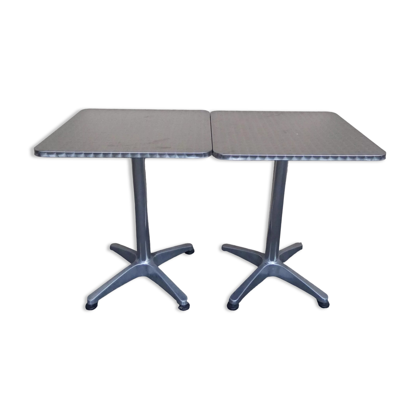 2 outdoor aluminum bistro tables garden terrace