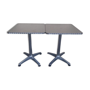 2 tables de bistrot aluminium extérieur