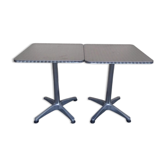 2 outdoor aluminum bistro tables garden terrace