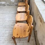 Set of 4 Daumiller pine chairs