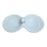 Vintage shell-shaped porcelain white aperitif display stand