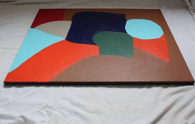 Colorful abstract canvas 55x45Cm