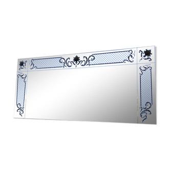 Mirror decorated with shell circa 1950 200x91cm