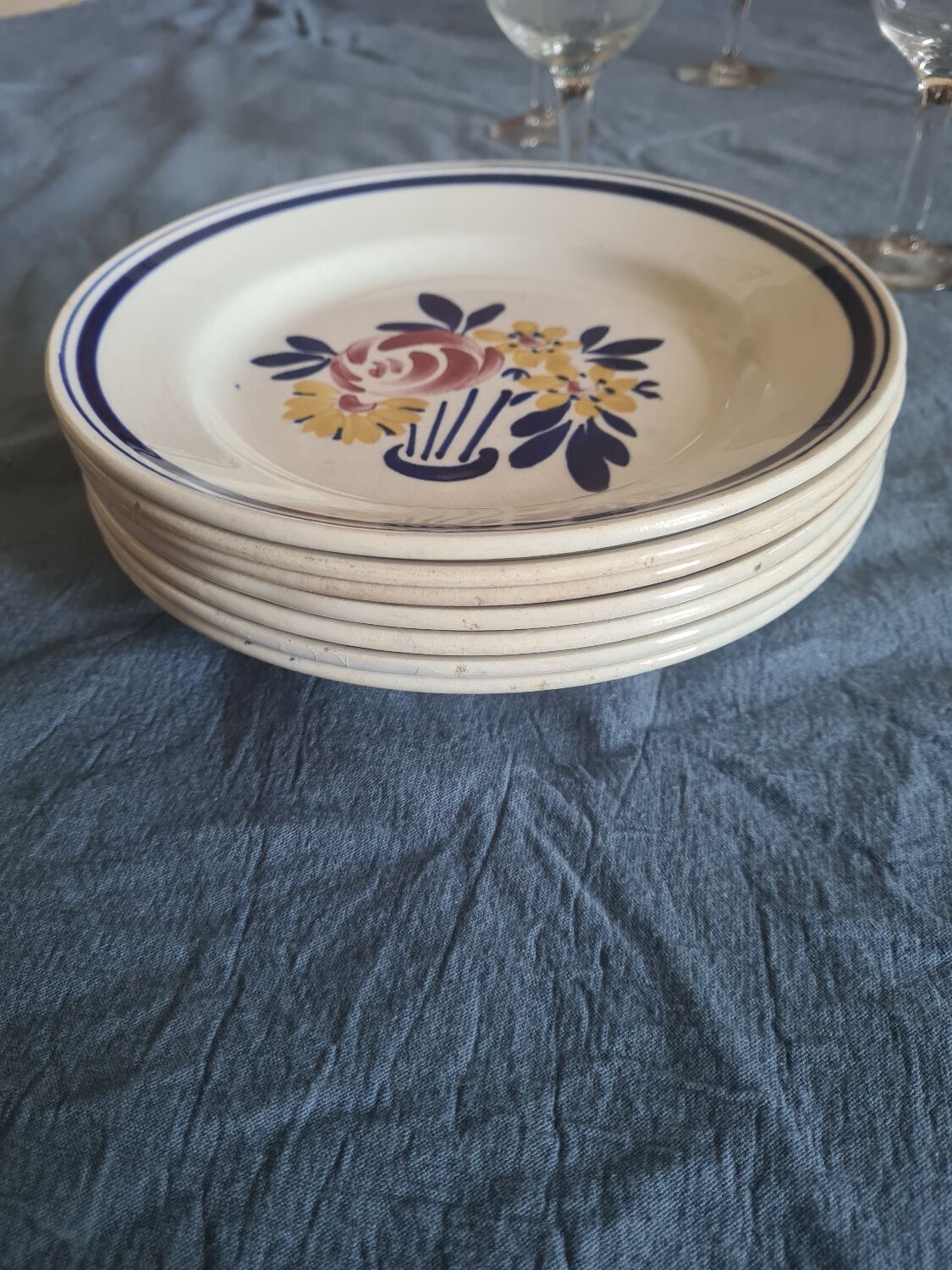 HBCM opaque porcelain dinner plates