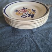Assiettes plates porcelaine opaque HBCM