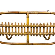 1960s Italian Rattan Coat Rack