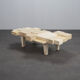 Rare architectural travertine coffee table, Belgium, 1970s