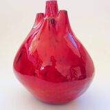 Belgian pottery spout vase by Hugria, 1960s