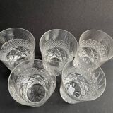 5 Verres à whisky – Cristal taillé