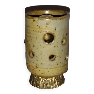 Night light 50s stoneware and bronze
