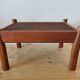 Pair of Dyrlund leather footrest 60s leather