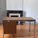 Vintage Swiss desk from the 60s/70s – wood & metal – 120 cm