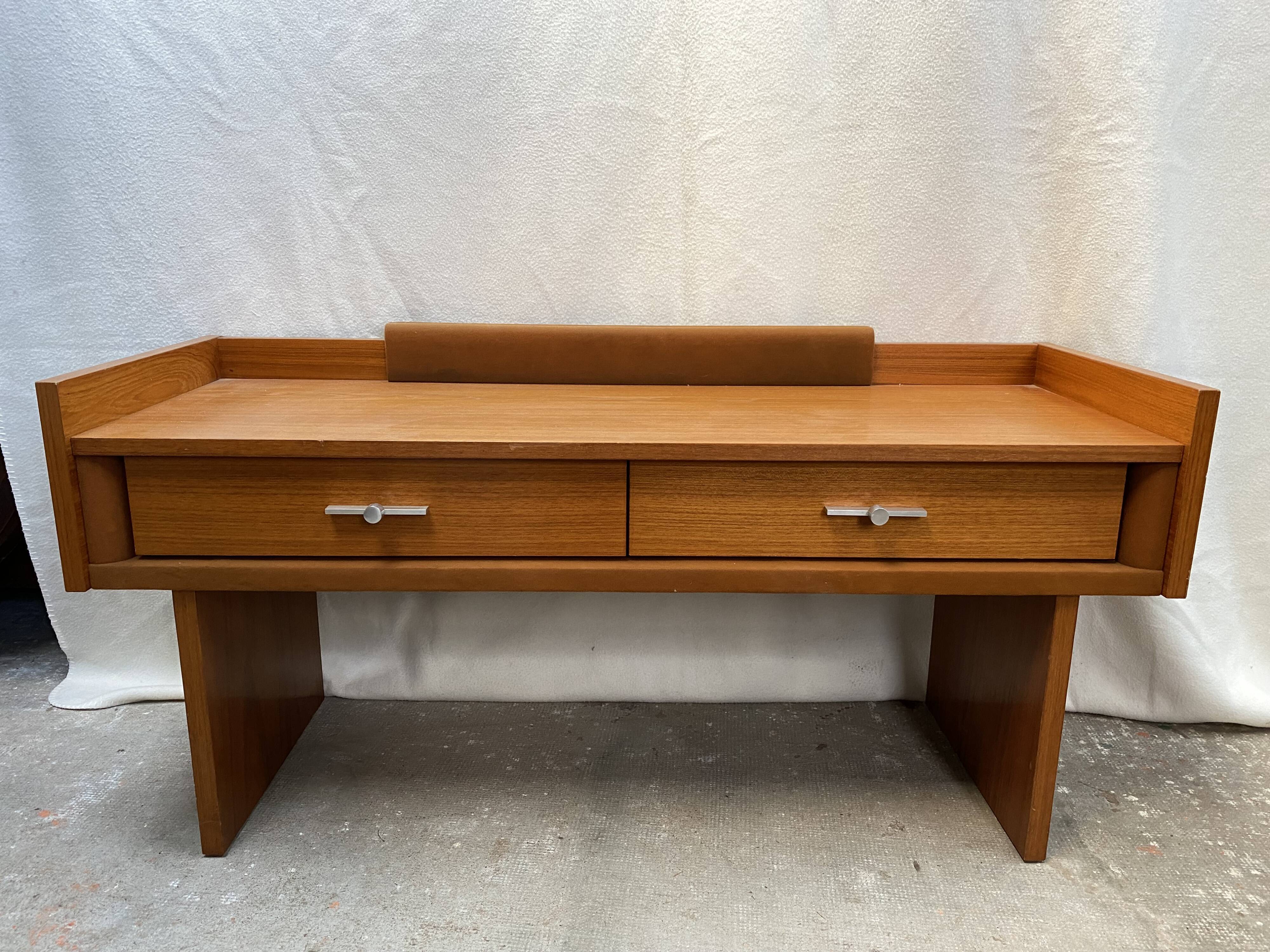 Vanity cabinet design 1970 . Teak plating. Sold without mirror.