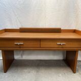 Vanity cabinet design 1970 . Teak plating. Sold without mirror.