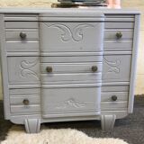 Chest of drawers wooden gray zinc 30 years