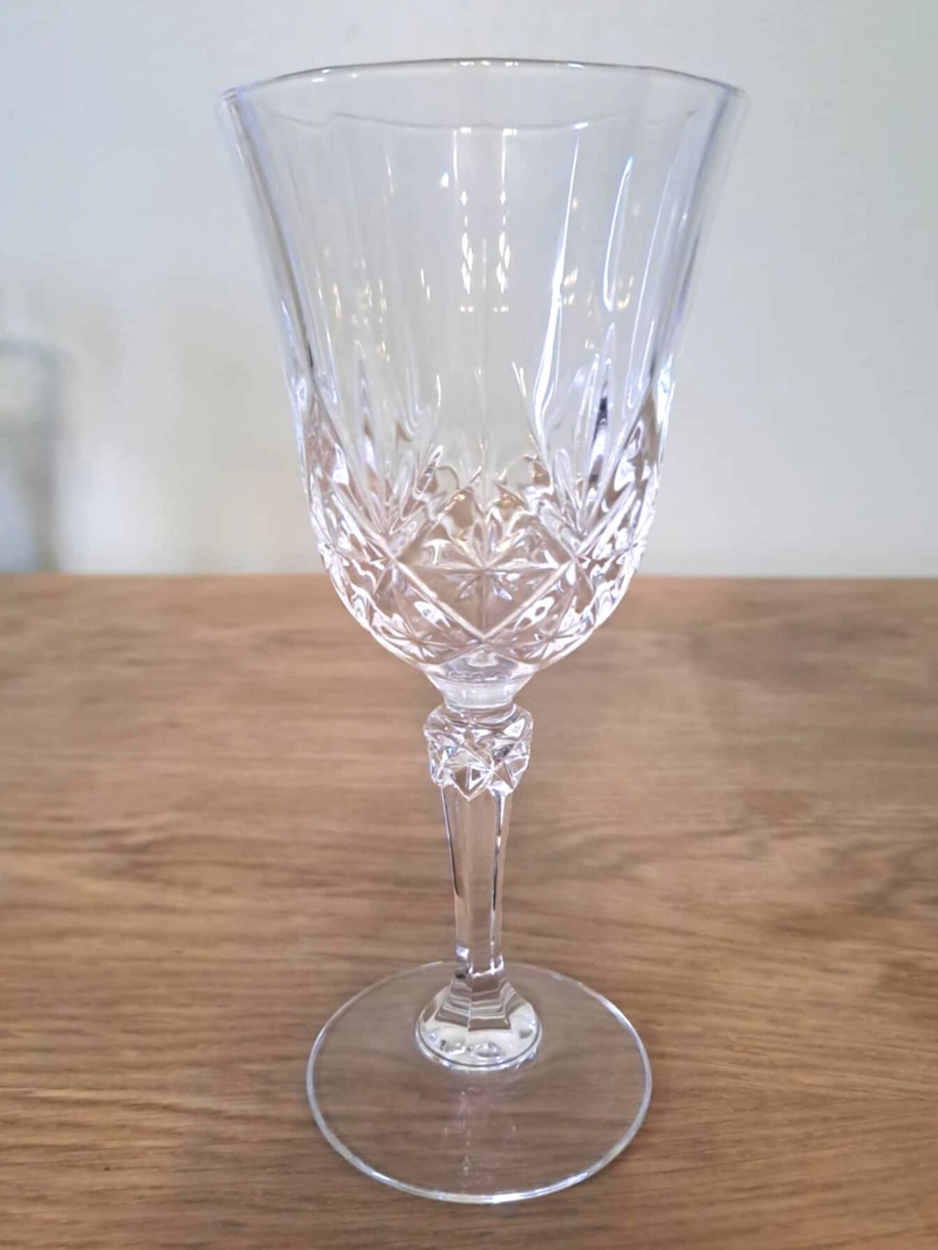 5 crystal stemmed glasses