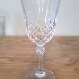 5 verres à pied en cristal