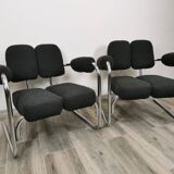 Mid-century restored armchairs