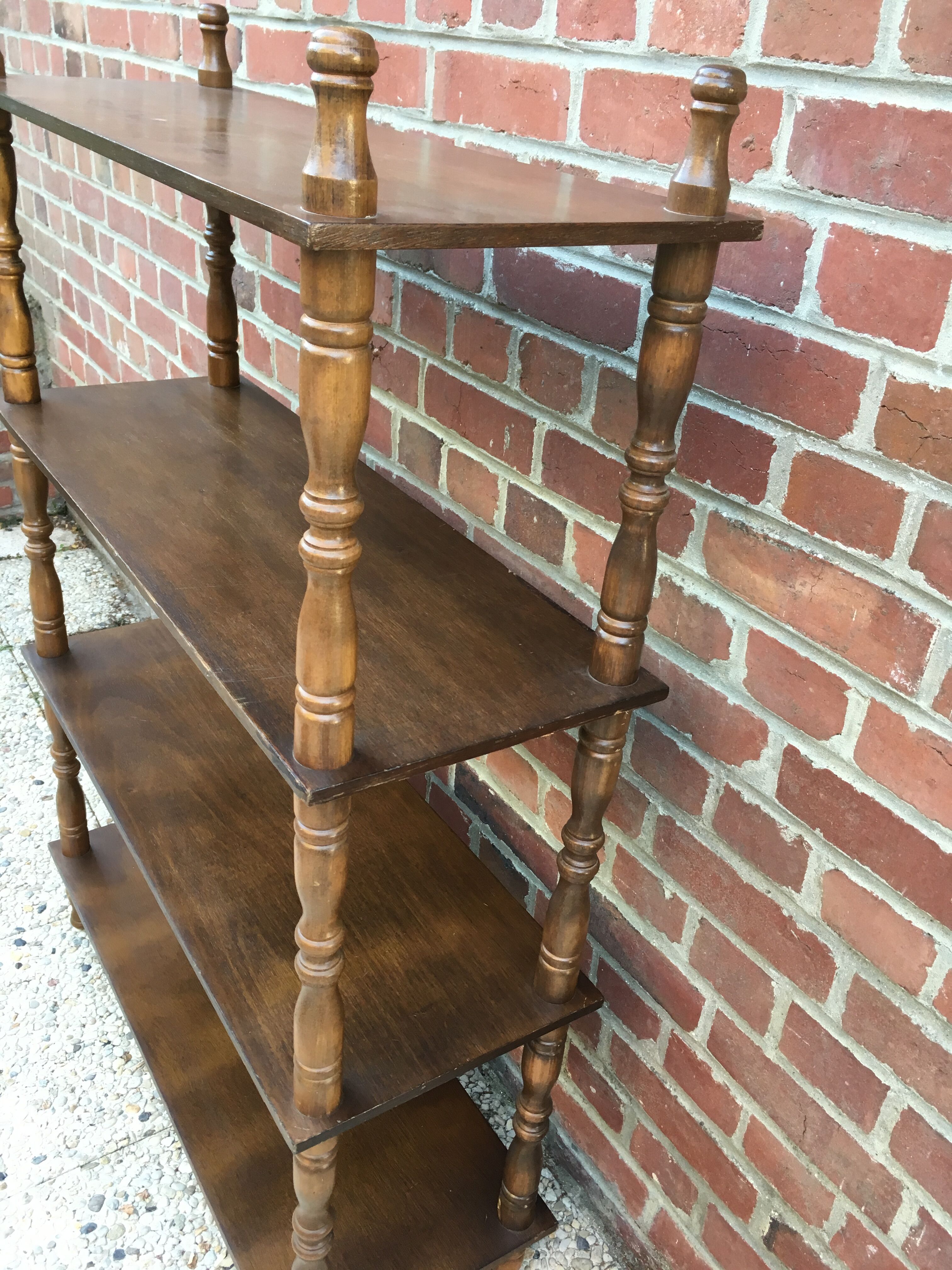Étagère bibliothèque vintage en bois