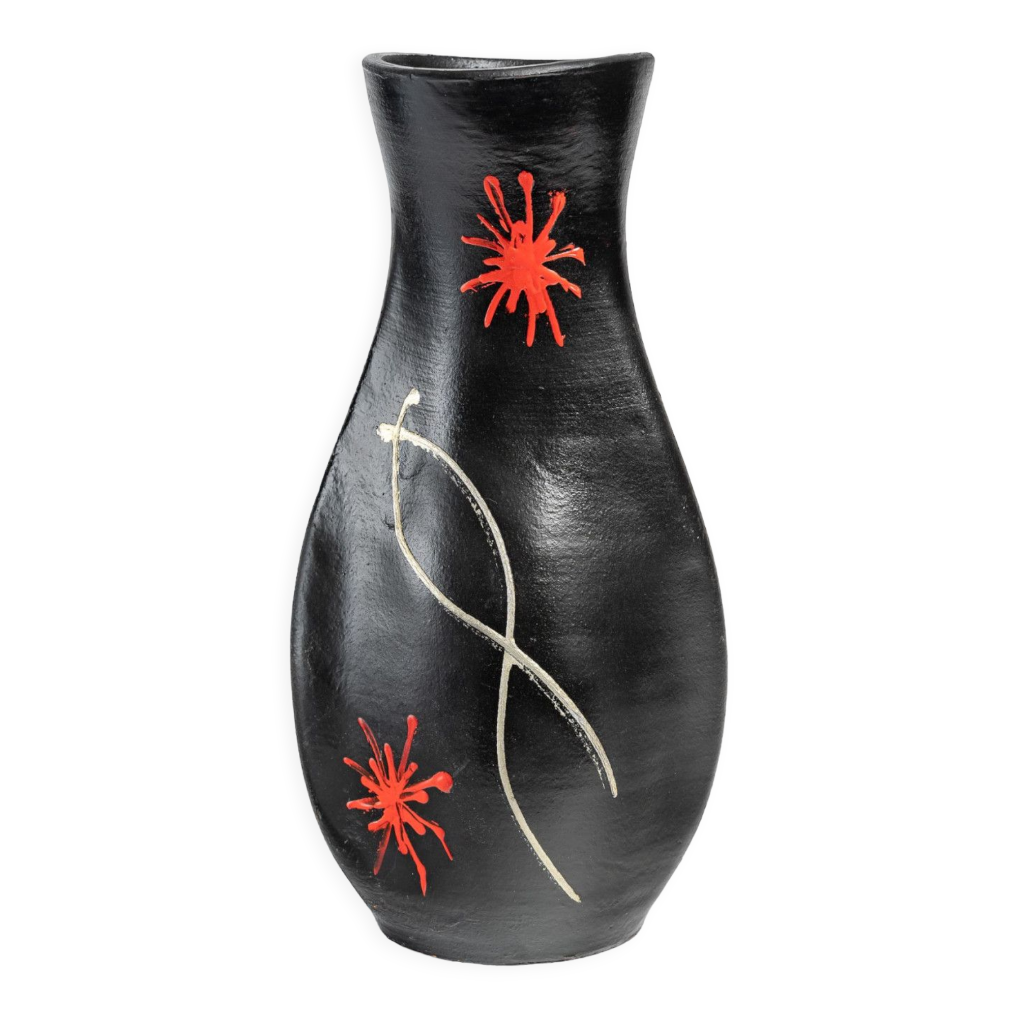 Painted terracotta vase, design 1950-1960