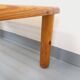 Vintage modernist coffee table in pine and glass from the 70s and 80s.