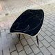 Table basse verre noir et bois