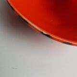 Empty orange enamelled pocket bird years 70