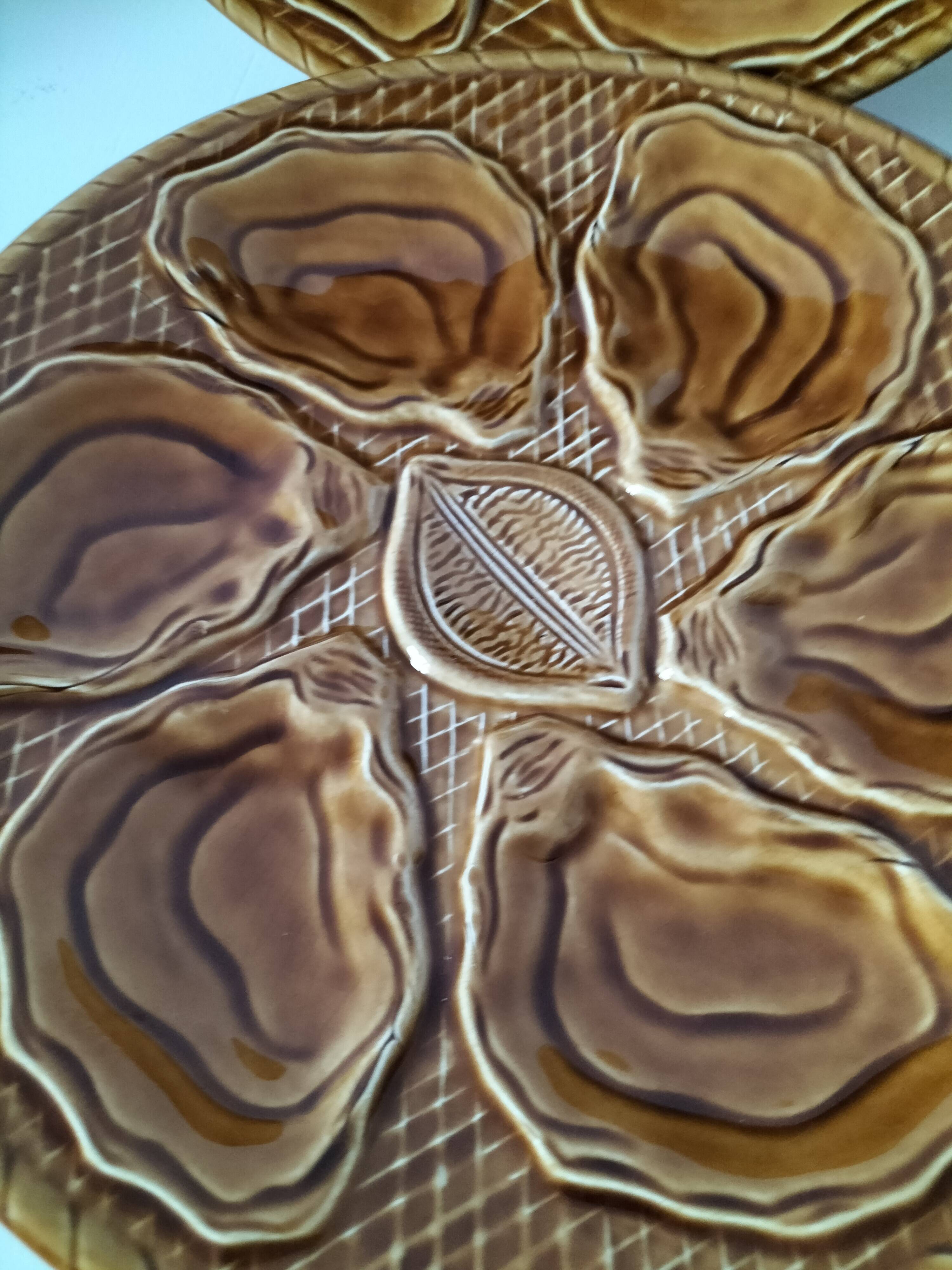 Duo of oyster plates in slip