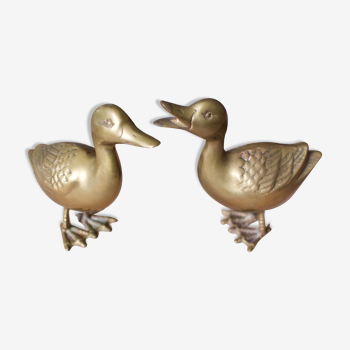 Duck couple in brass