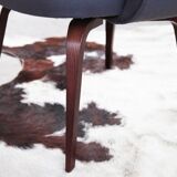 Eero Saarinen Knoll armchair upholstered in grey wool from the middle of the century