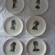 6 plates Gien le petit courrier des dames 446112 hat mode