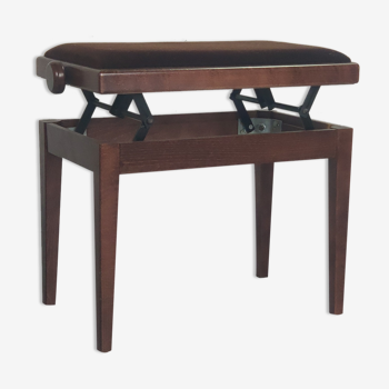 Bench for wooden and velvet piano adjustable