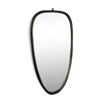 Mirror rear-view mirror free form and its matching coat hanger steel and brass
