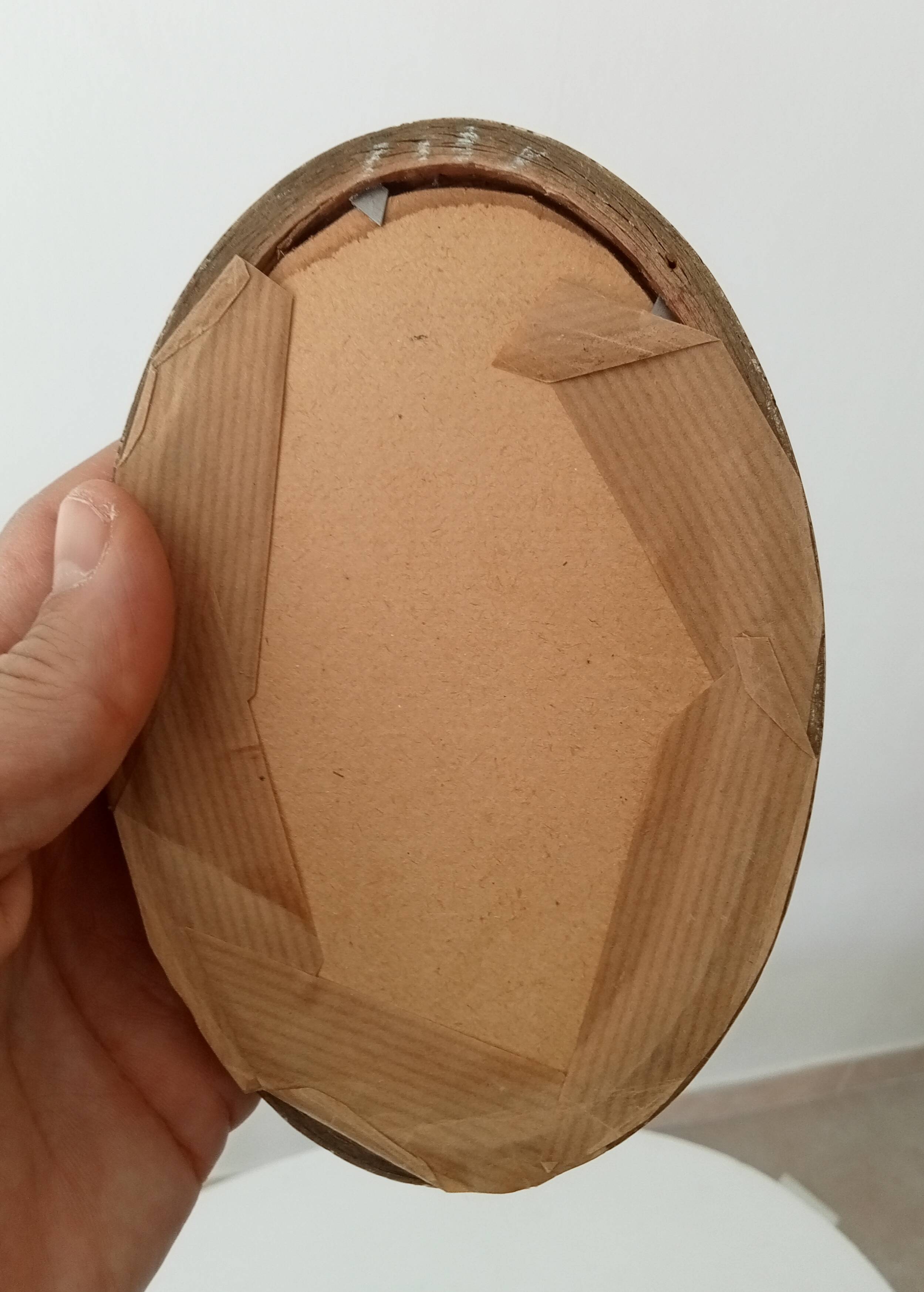 Vintage wooden mini mirror